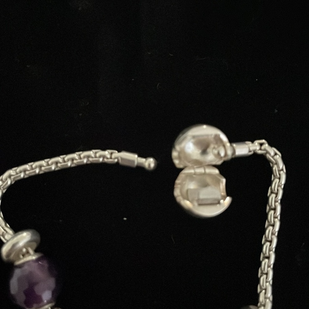 Thomas Sabo Sterling Silver Amethyst and wolf charm- & pink zircon - Picture 17 of 17